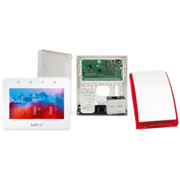 ZESTAW ALARMOWY SATEL INTEGRA 128 + INT-TSG2-W + OPU-3P + AWT682 + 17Ah + SYRENA SP-4001R